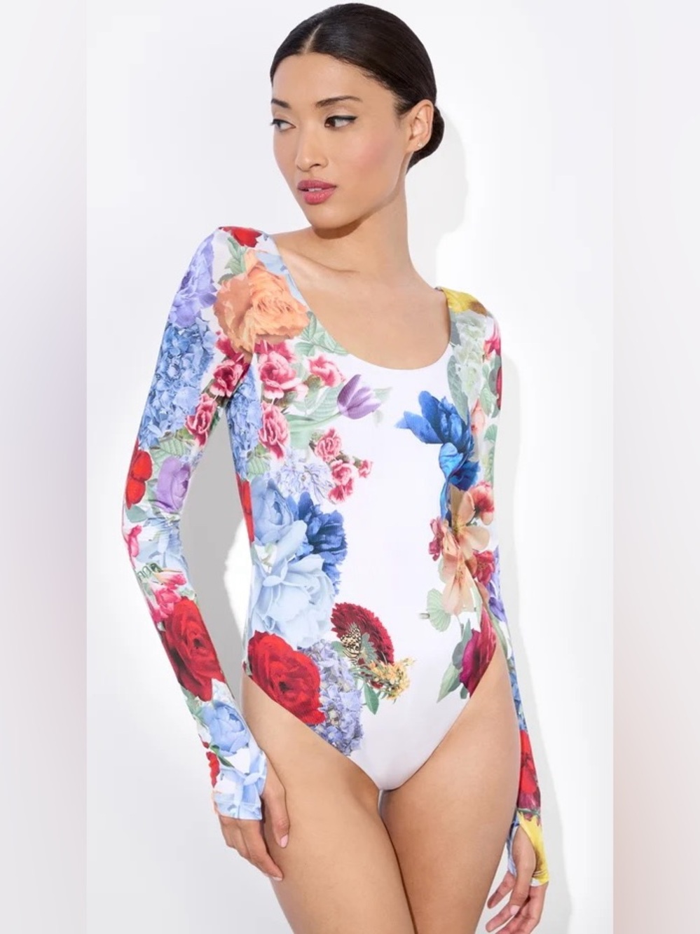 NEW! Alice + Olivia Rhys Ballet Neck Long-Sleeve Bodysuit - Size XL